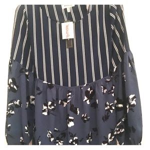 Beautiful striped floral blouse. Smoke free home.